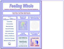 Tablet Screenshot of feelingwhole.com